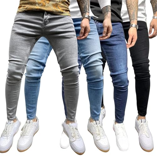 Men's Stretch Skinny Jeans, Mens Slim Fit Jeans Skinny, Stretch Tapered Leg3