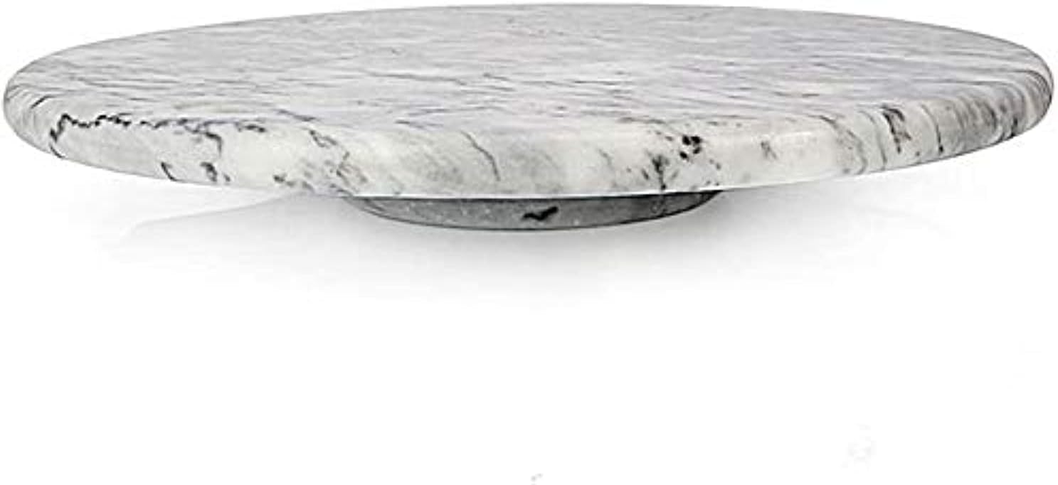 LAMAC CRAFTS Cake Turntable/Lazy Susan Natural Marble Turntable Cake Decoration Rotating Turntable DIY Cake Turntable Dessert Shop Baking Tools