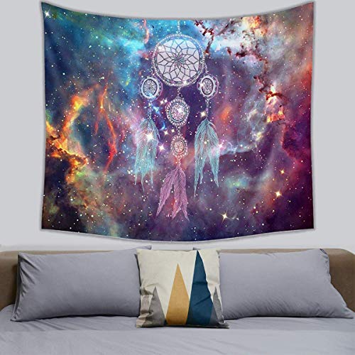 image for PHNAM Bohemian Tapestry Wall Hanging Dream Catcher Colorful Mandala Be