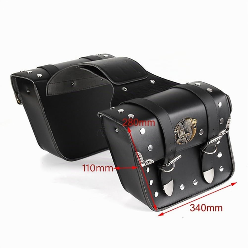 Borsa Sella Laterale per Moto, Borse Sella per Moto Impermeabili in Pelle PU per Motociclette Universali