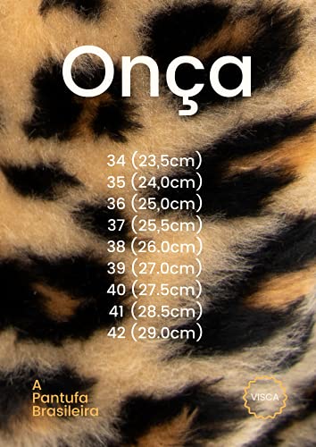 Pantufa Feminina Pelúcia Chinelo Premium Super Conforto (37, Onça Premium)