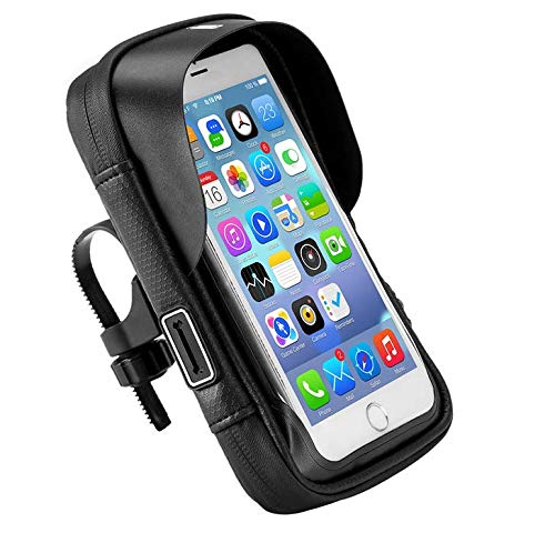 Waterproof Bike Bag Bicycle Cellphone Mount Holder Case for iPhone 14 Pro, Samsung Galaxy S22 Plus, S21 Fe S20 Fe 5G S22 S21 S20 A22 A32 A51 A10S A20 A50 S10 Plus, Pixel 7, 6, Moto 2020 G Power Stylus