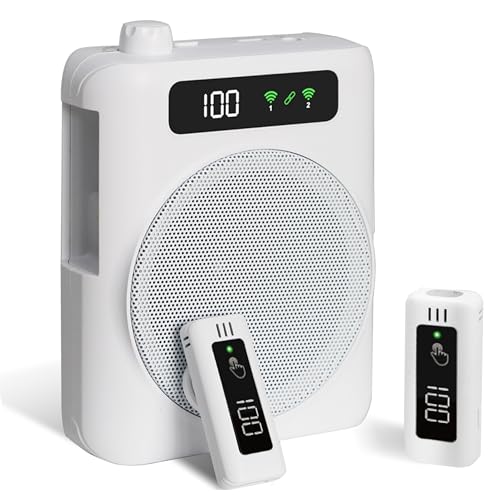 Amplificateur de Voix pour Enseignants, Portable amplificateur de Voix sans Fil, lavalier Microphone avec Haut Parleur, Amplificateur Vocal pour Enseignants,...