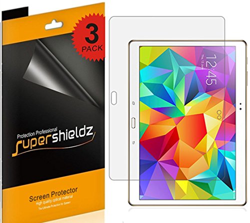 Supershieldz (3 Pack) Designed for Samsung Galaxy Tab S 10.5 inch Screen Protector, High Definition Clear Shield (PET)