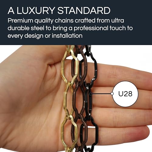 Image of RCH Hardware CH-S57-30-PN Steel Chandelier Chain, Polished Nickel (1 Foot)
