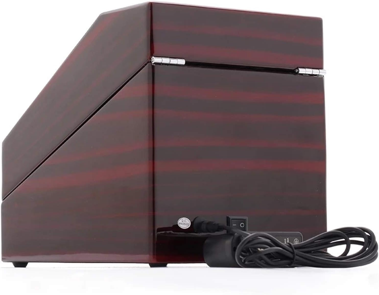 Caja de Cuerda para Relojes - 2+3 Reloj automático de Fibra de Carbono y Cuero con agitador Giratorio, Caja de Almacenamiento para Relojes, Soporte de exhibición, Motor s,