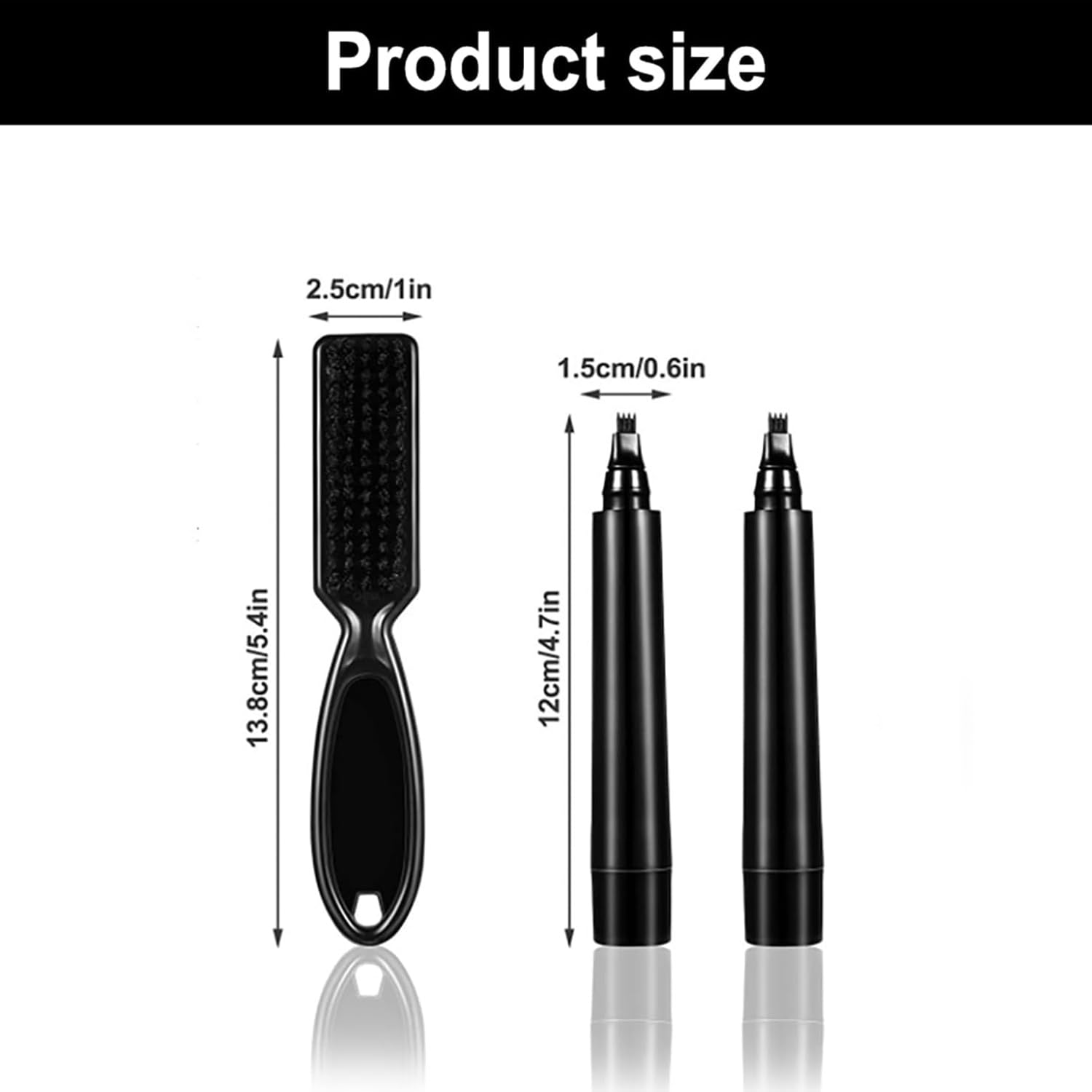 Set di 4 penne Stilografiche per Barba con Spazzola per Barba, Kit Matita Riempitiva per Barba da Uomo, Riempimento Barba Impermeabile, penna per baffi e sopracciglia