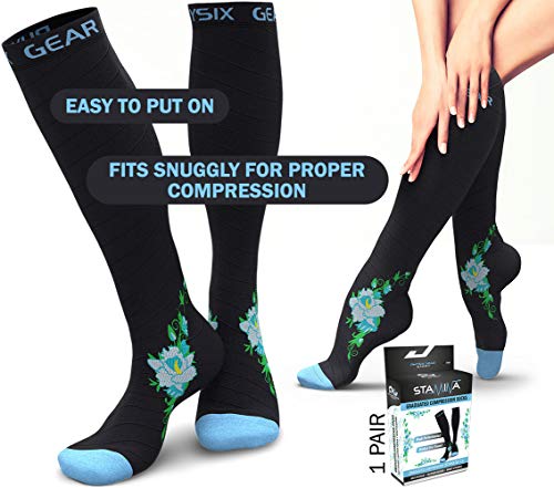 Image of Physix Gear Compression Socks 20-30 mmHg - Men & Women - Running, Nurses, Shin Splints, Flight, Travel