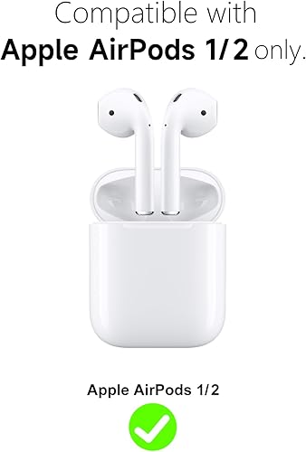 Miniatura 2 de Funda transparente para Airpods con correa, bonita carcasa rígida transparente de plástico para Airpods de 1 2 generación con cuerda, funda