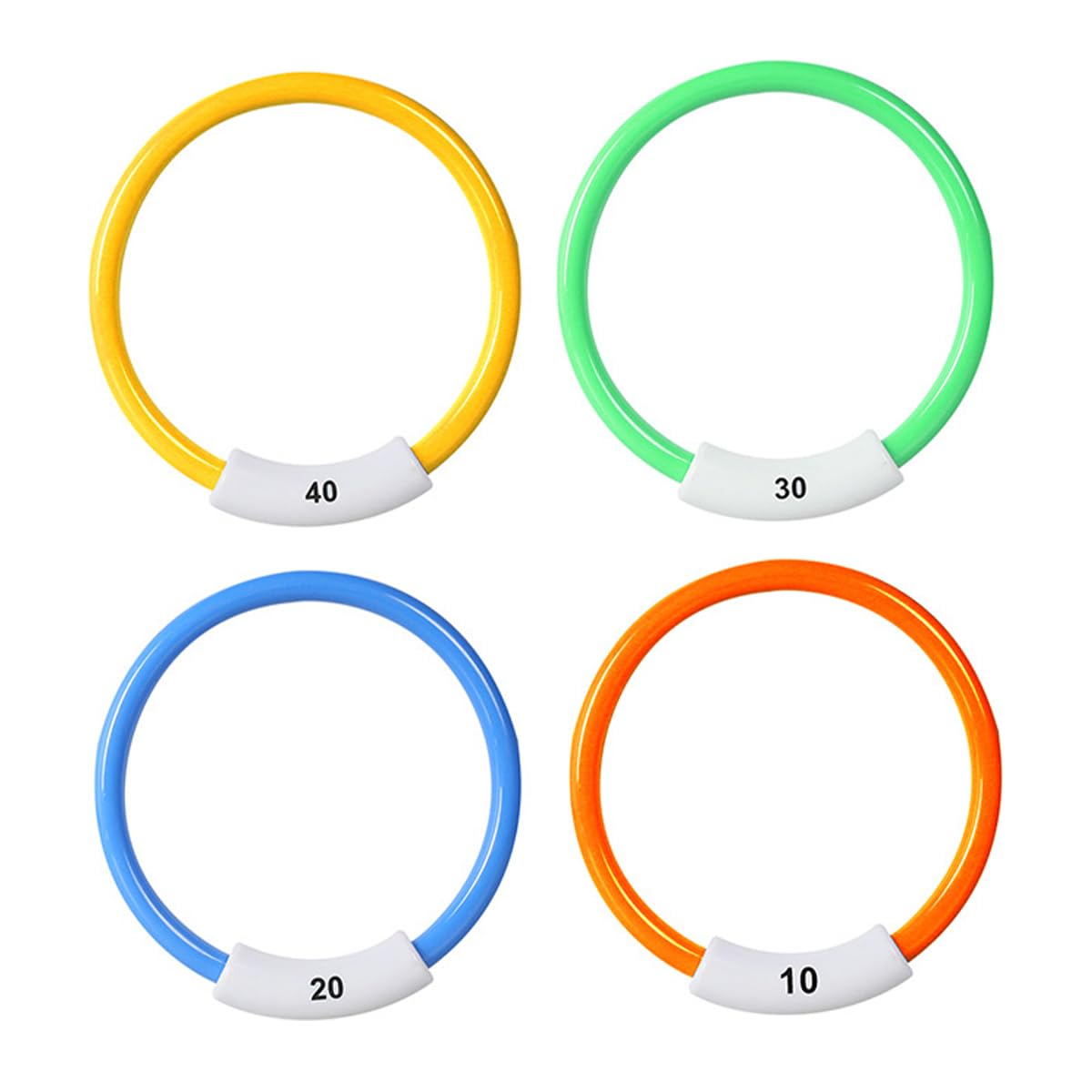 Set De 4 Anillos De Buceo Con Palo De Buceo – Juego De Entrenamiento Acuático Para Niños Y Niñas