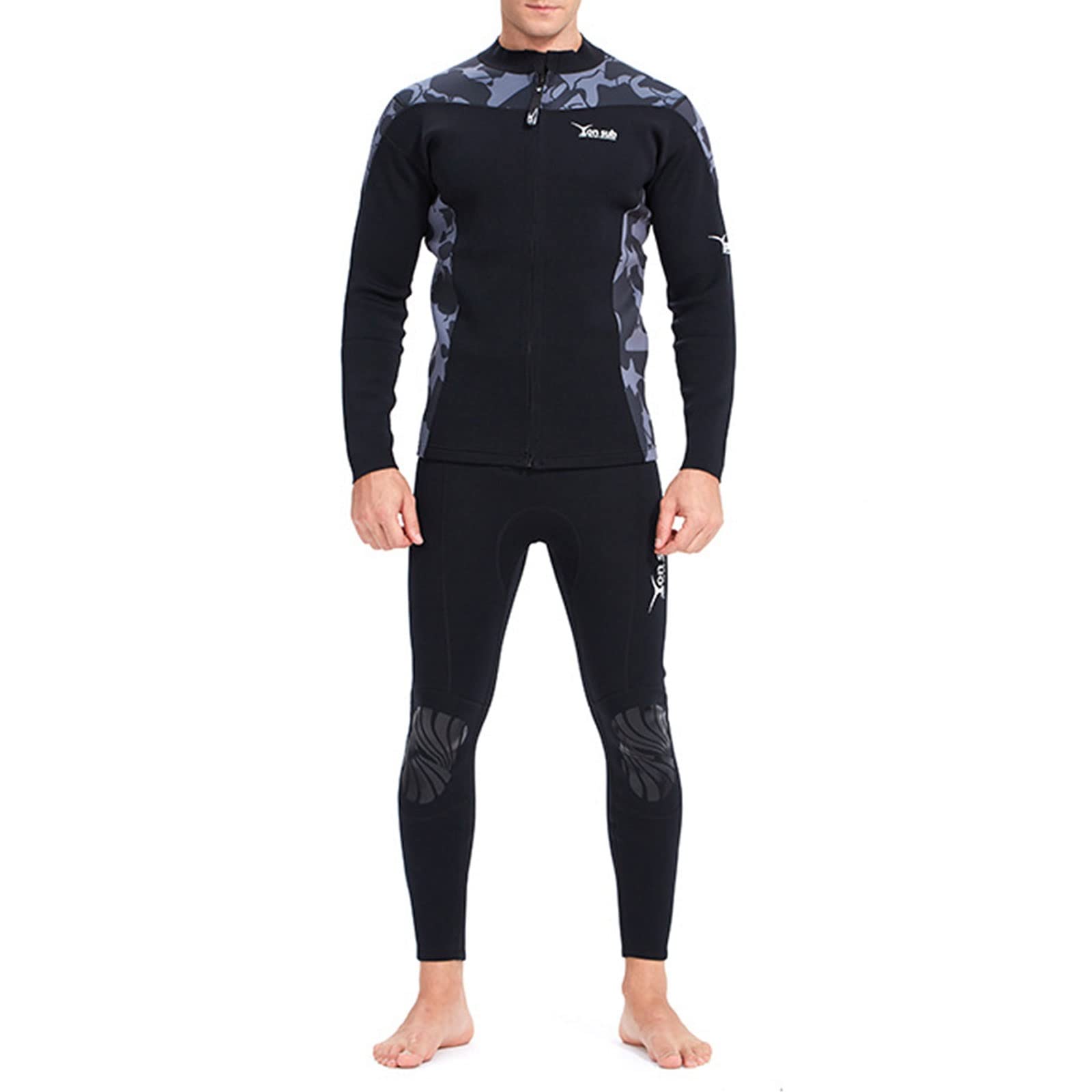Wygwlg Combinaison de plongée 2 mm, Vestes de Combinaison de plongée pour Hommes, Veste en néoprène, Combinaison de Pantalons de vêtements de Kitesurf de plongée Professionnelle