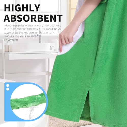 OLAOLA Surf Poncho Changing Towel, Swim Robe Poncho with Pocket Plus Size Quick Dry Terry Cloth Cover-Up Hood for Women Men3