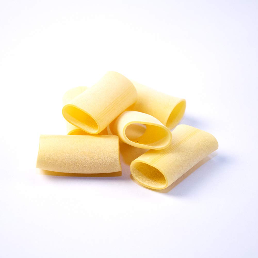 Oro Giallo Paccheri Pasta, 12 pastas italianas de sémola de trigo duro, 500 g + lata italiana Gourmet Polpa di Pomodoro de 400 g