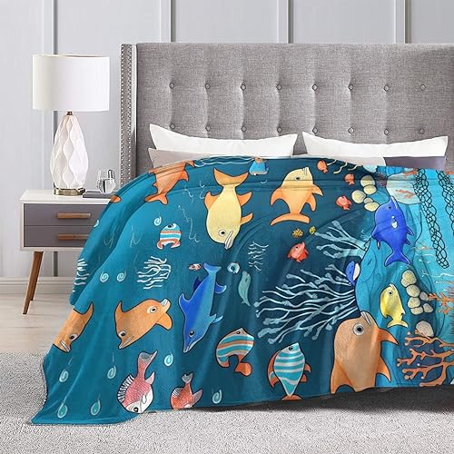 Couverture en micro polaire ultra douce BROLEO bleu textile haut de gamme