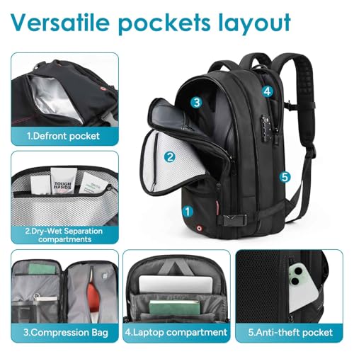 Image of travel inspira Backpack for Travel, 60L Expandable Vacuum Backpack with Electric Vacuum Pump, Water-Resistant & TSA Anti-Theft for Airplane Vacuum Seal Compression Air-Seal Bag for Travel