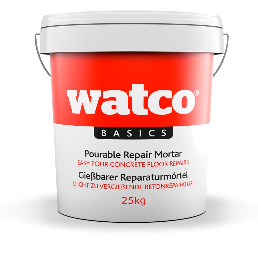 Watco Basics Pourable Repair Mortar - Fill Cracks And Holes Quickly And Easily - Just Mix With Water And Pour - Ideal For Interior Or Exterior Concrete