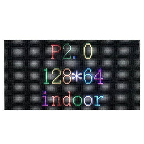 P2mm Small Pitch Indoor 128x64 Pixel SMD Stage LED Module, Led Screen Panel, Module Size 256mm128mm, Scan Mode 1/32 Scan, ABCDE Panel (RGB, 256128mm) (RGB, 256128mm)
