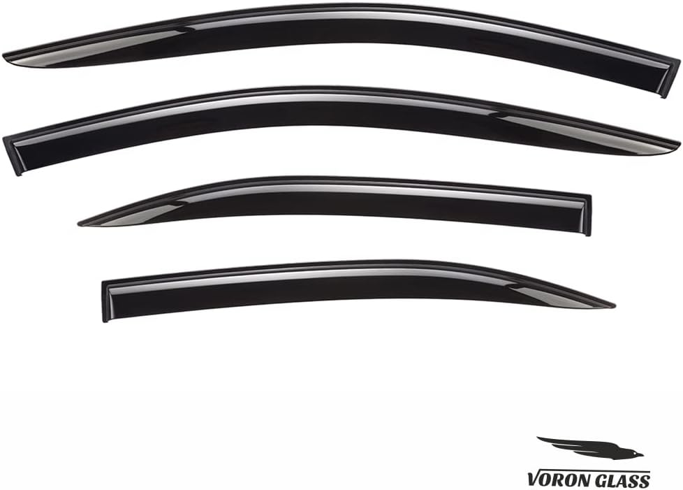 Voron Glass Tape-on Extra Durable Rain Guards for Toyota Corolla 2020-2026 Sedan, Window Deflectors, Vent Window Visors, 4 Pieces - 100791