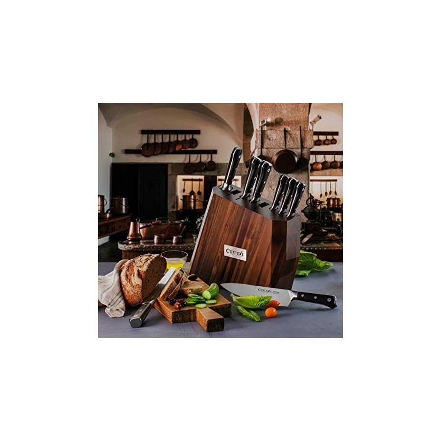 CUTLUXE-4-Pcs-Steak-Knife-Set-8-Pcs-Knife-Block-Set-Forged-High-Carbon-German-Steel--Full-Tang-Razor-Sharp--Ergonomic-Handle-Design--Artisan-Series CUTLUXE 4 Pcs Steak Knife Set & 8 Pcs Knife Block Set– Forged High Carbon German Steel – Full Tang & Razor Sharp – Ergonomic Handle Design – Artisan Series