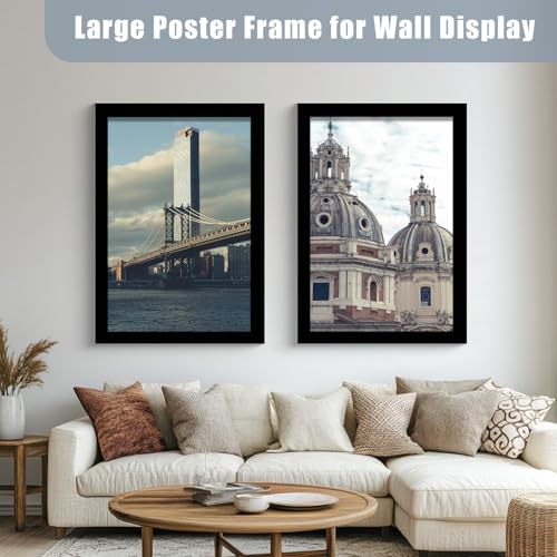 Image of LUCKYLIFE 27x40 Frame in Black, Gallery Frame for Wall Mounting, 2 Pack