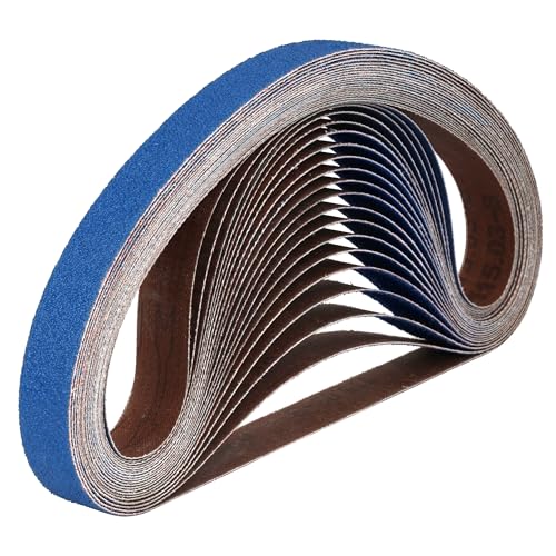 1 x 30 Inch Zirconia Sanding Belts, 20Pcs of 40/60/80/120 Grits