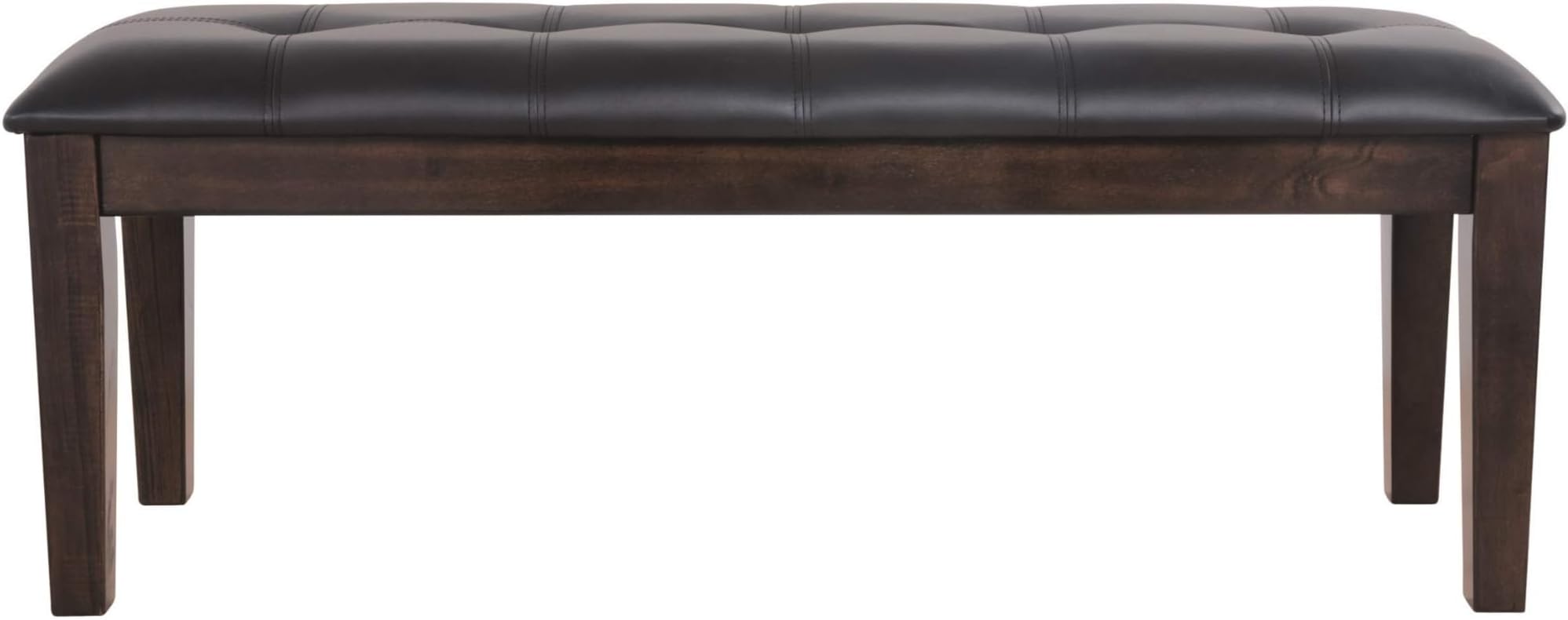 Signature Design by Ashley Haddigan Traditional Upholstered Dining Room Bench, Dark Brown