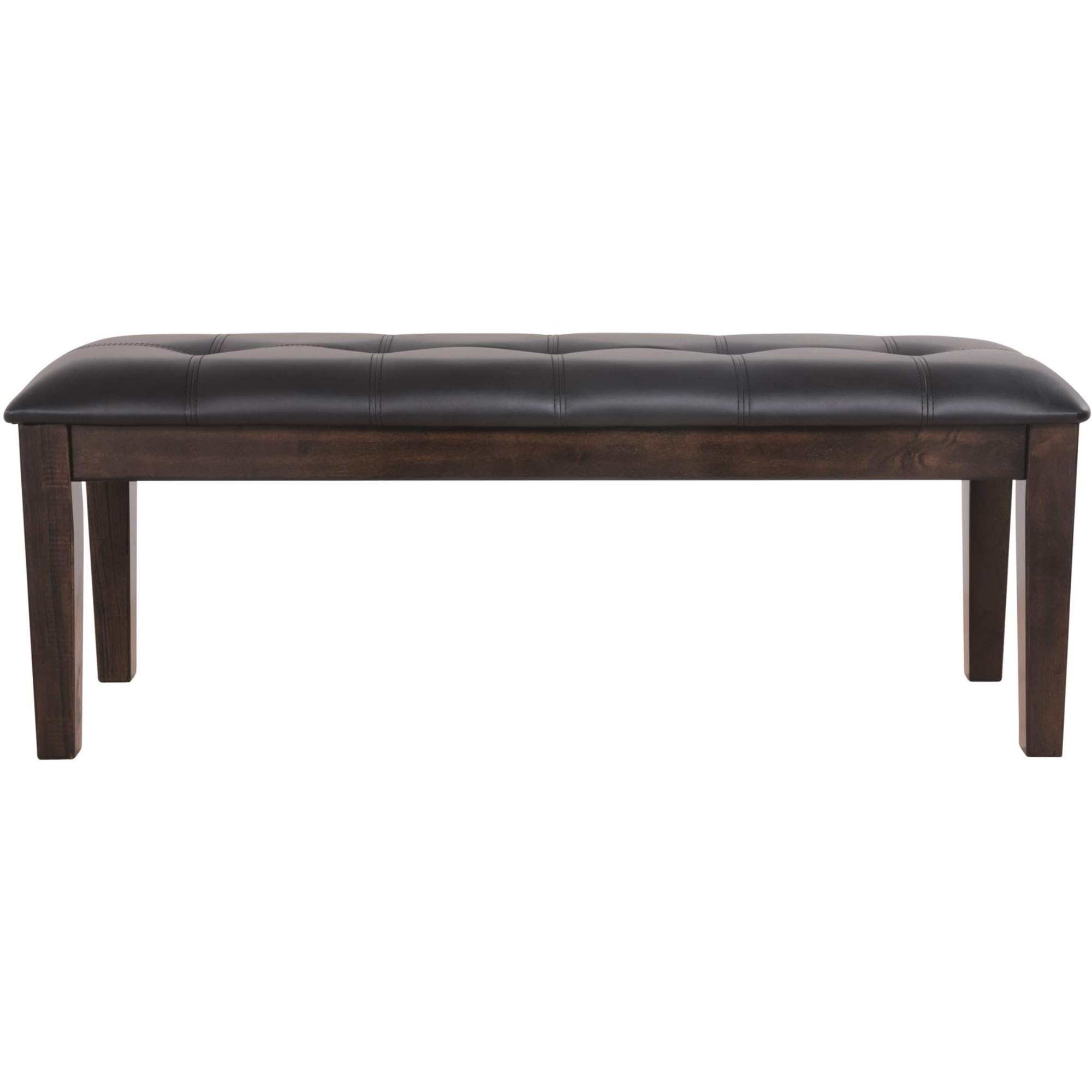 Signature Design by Ashley Haddigan Traditional Upholstered Dining Room Bench, Dark Brown