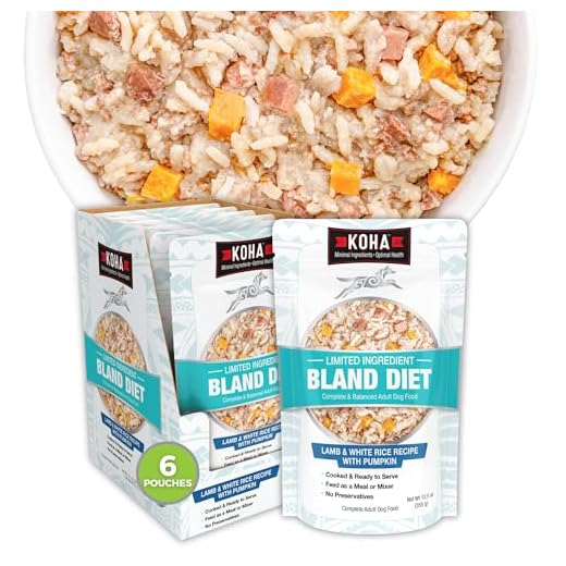 KOHA Pet Limited Ingredient Bland Diet for Dogs, Lamb and White Rice Recipe Sensitive Stomach Wet Dog Food, Gentle Formula Easy to Digest Bland Diet Dog Food, Pack of 6