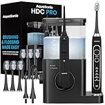 Home Dental Center PRO – Complete Home Oral Care – Brush & Floss – Ultrasonic Electric Toothbrush & Water Flosser – Whiter Teeth & Healthier Gums – Black Series Pro + Oral Irrigator