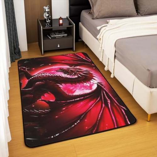 Tapete decorativo geométrico rojo 5x6'6'' miniatura 4