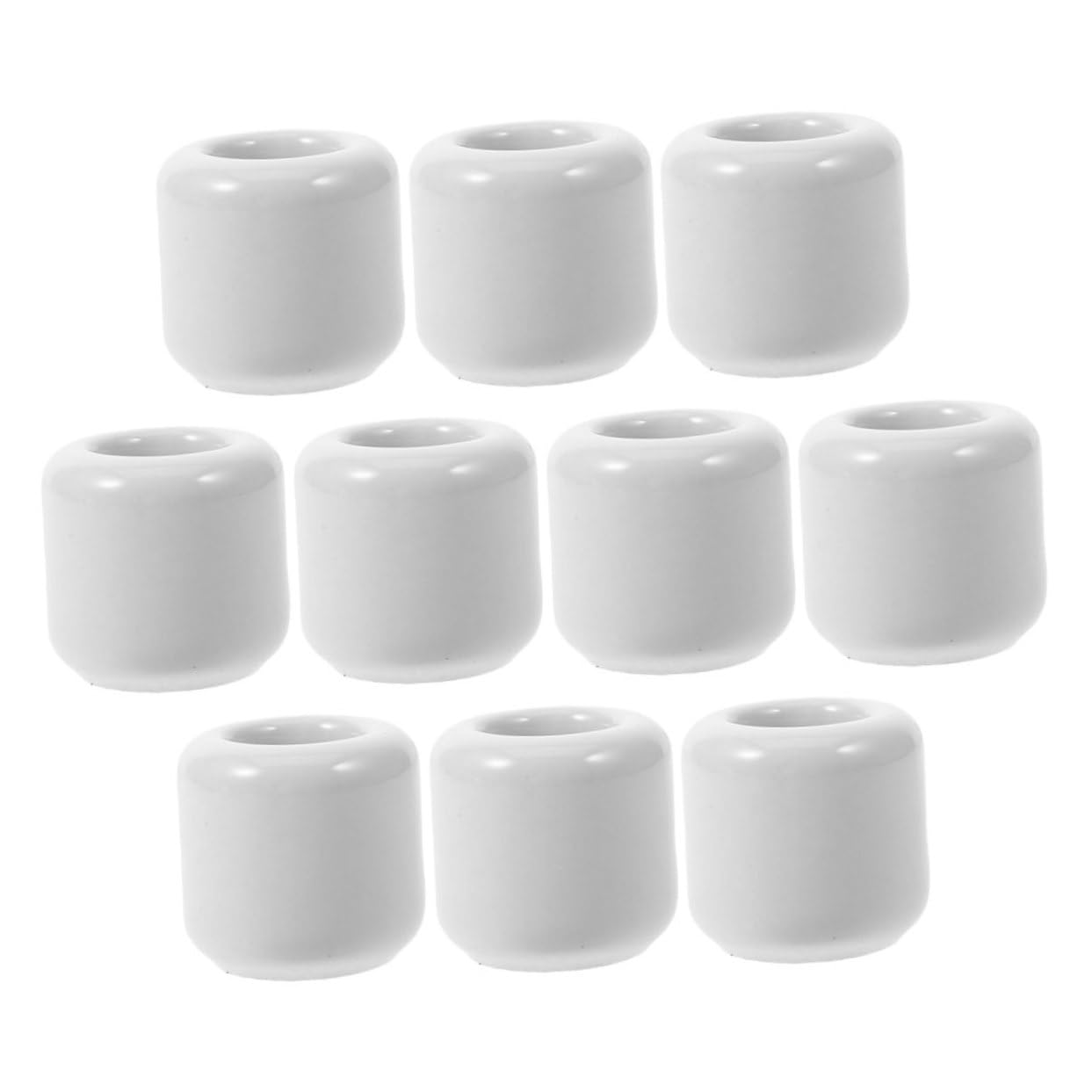 DECHOUS 10pcs Ceramic Candle Holder Set: Round Tealight Candle Holders for Prayer - Elegant and Compact Design for Home Decor Travel