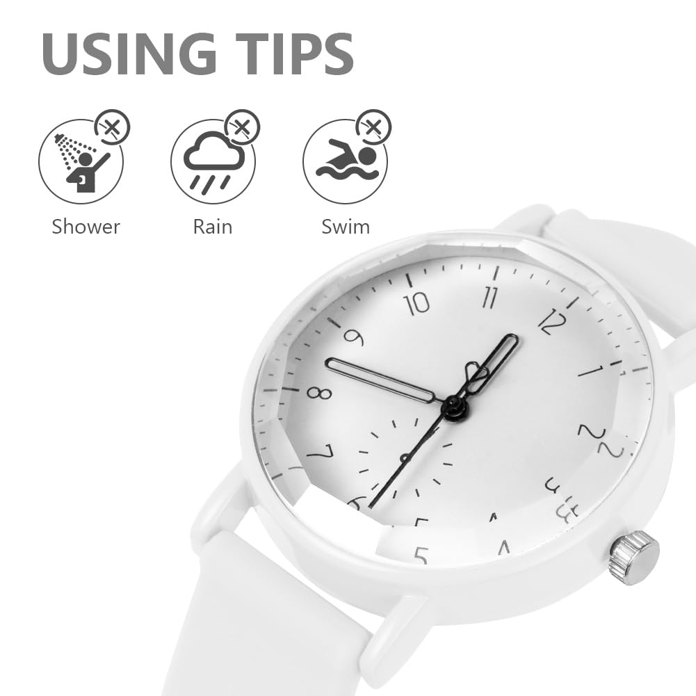 OFFCUP Reloj para Mujer Con Correa de Silicona, Deportivo de 38mm, Analógico de Cuarzo Con Esfera de Fácil Lectura, de Pulsera para Enfermeras, Estudiantes y Niñas