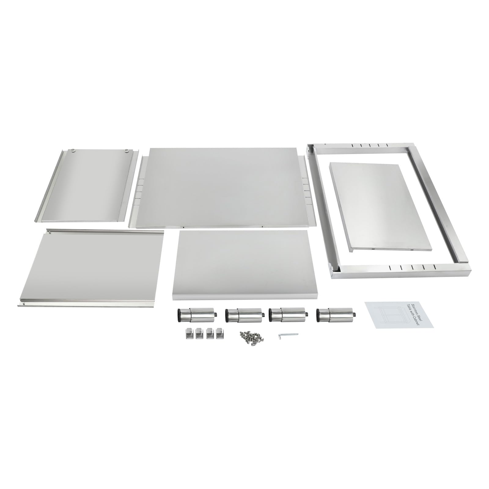 Armadio da lavoro con ante scorrevoli, piano da lavoro in acciaio inox, armadio con piano da lavoro per cucina, armadio autoportante in acciaio inox, tavolo in acciaio inox per cucina