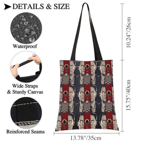 Bolso tote de lona inspirado en la serie de televisión Crime TV Show, para fans de series de horror, bolsa de viaje TP miniatura 3
