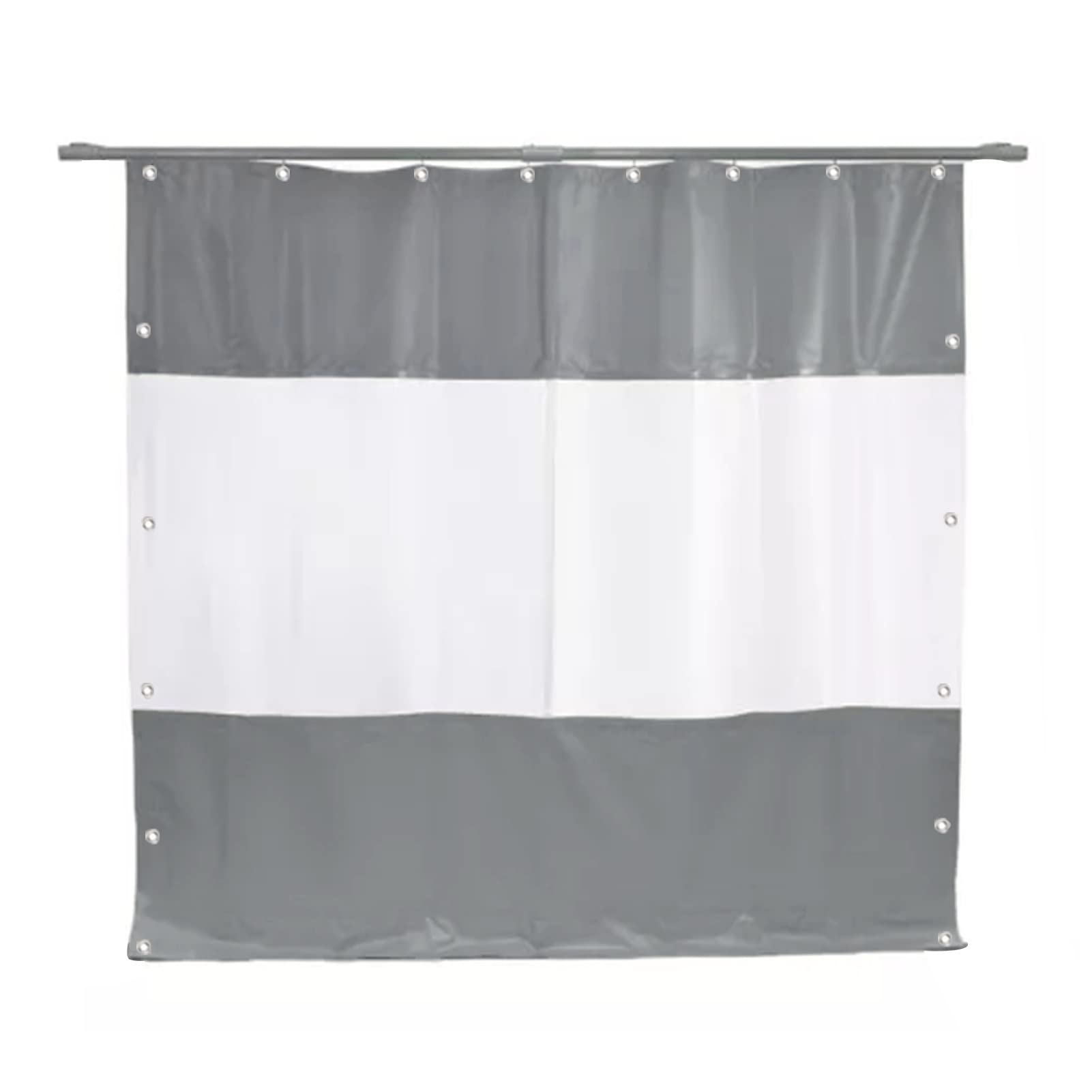 Przezroczyste wodoodporne panele boczne z PCW, do ogrodu, 0,5 mm, odporna na warunki atmosferyczne, do ogrodu, na patio, ochrona i dzielnik przestrzeni, 1,60 x 1,80 m, kolor szary