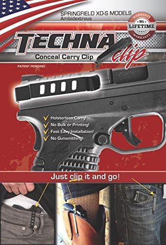 Techna Clip – Springfield Armory XD-S/XD-S MOD 2 .9MM .40 .45 - Conceal Carry Belt Clip (Ambidextrous)