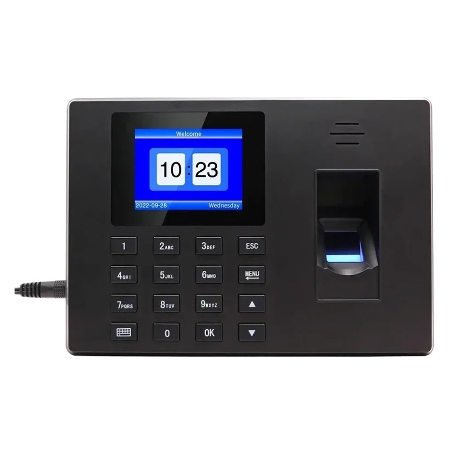 Reloj de Fichar, Reloj de tiempo USB con huella dactilar biométrica, grabadora de de asistencia de oficina, máquina de cronometraje for empleados, lector