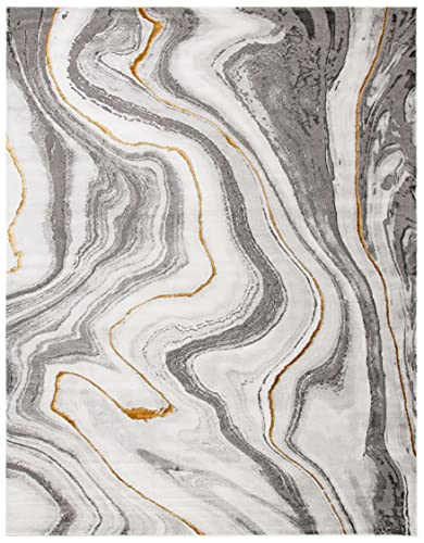 Safavieh Craft Collection Area Rug - 8' X 10', Grey & Gold, Modern Abstract Design, Non-Shedding & Easy Care, Ideal For High Traffic Areas In Living Room, Bedroom (Cft819F) #TOP3