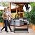 LS'BABQ Grill Stand for Ninja Woodfire Outdoor Smoker Pizza Oven Accessories, Foldable Cart Table With Wheels for Ninja XSKUNSTAND OG700 OG800 OG900 OO101 Series, Black