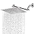 HarJue High Pressure Large Stainless Steel Square Rain ShowerHead With Shower Arm Waterfall Full Body Coverage Easy to Clean and Install (12'' Square Shower Head With Arm, Chrome Finish)