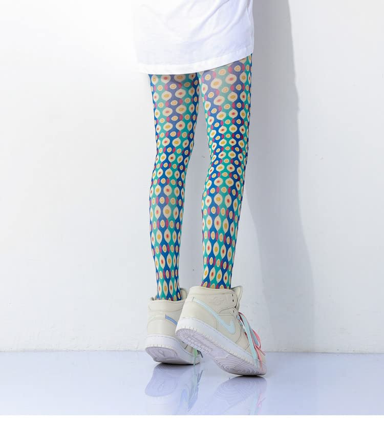 Image of Sahabowi Women Tights, Sheer High Waist Pantyhose, Vintage Control Top Stockings, Siwa opaque print1