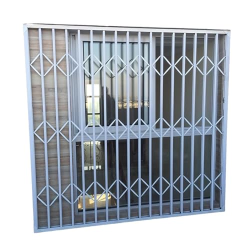 Griglia di sicurezza regolabile per bambini, in lega di alluminio, barriera di protezione anti-effrazione per finestre (110 x 80 cm) - Migliora la sicurezza e la sicurezza domestica