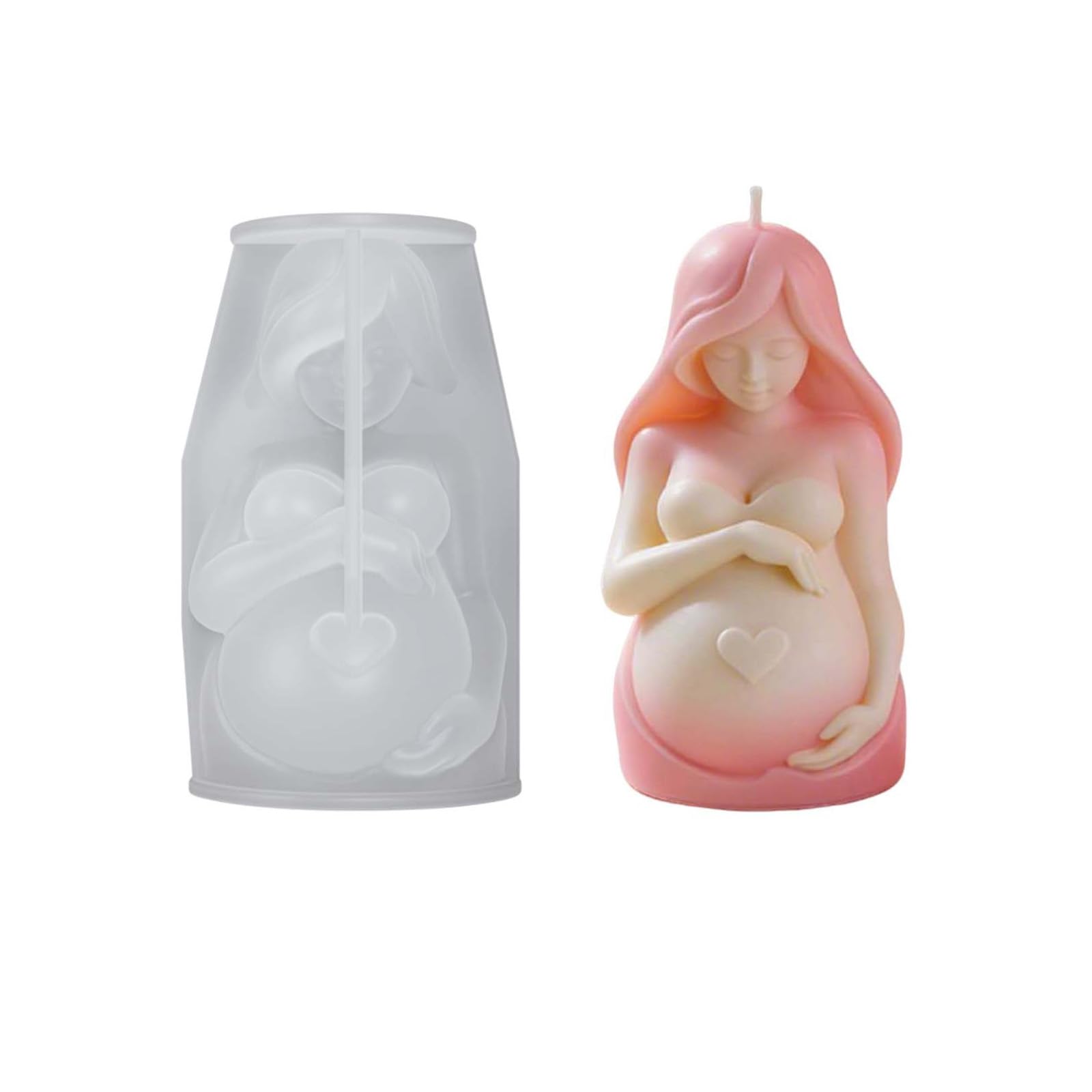 Msioytog Sturdy Silicone Pregnancy Heart for Customes Scented and Decorations Pregnancy Themed