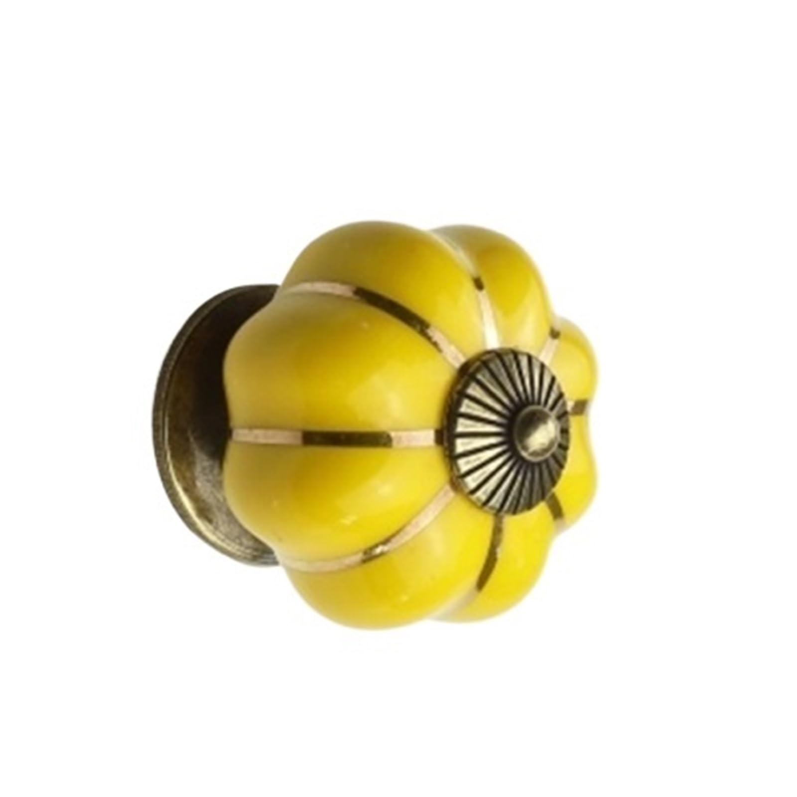 GNYVZXPLQ Ceramic Handle Drawer Knobs, 37mm Ceramic Drawer Knobs Multicolor 6pcs(Yellow)