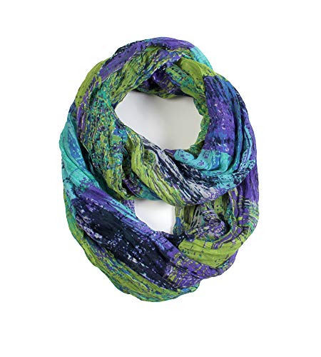 Scarfand's Mixed Colors Oil Paint Tie-dye Spring Fashion Versatile Lightweight Infinity Scarves Head Wrap (Mixed Color - BLTQ)