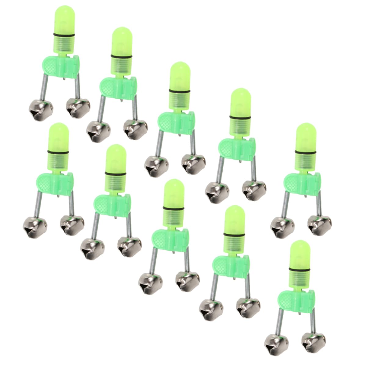 ibasenice Fishing Bells Fish Bite Alarm Night Fishing Indicators Led Bait Alarm Vibration Alert