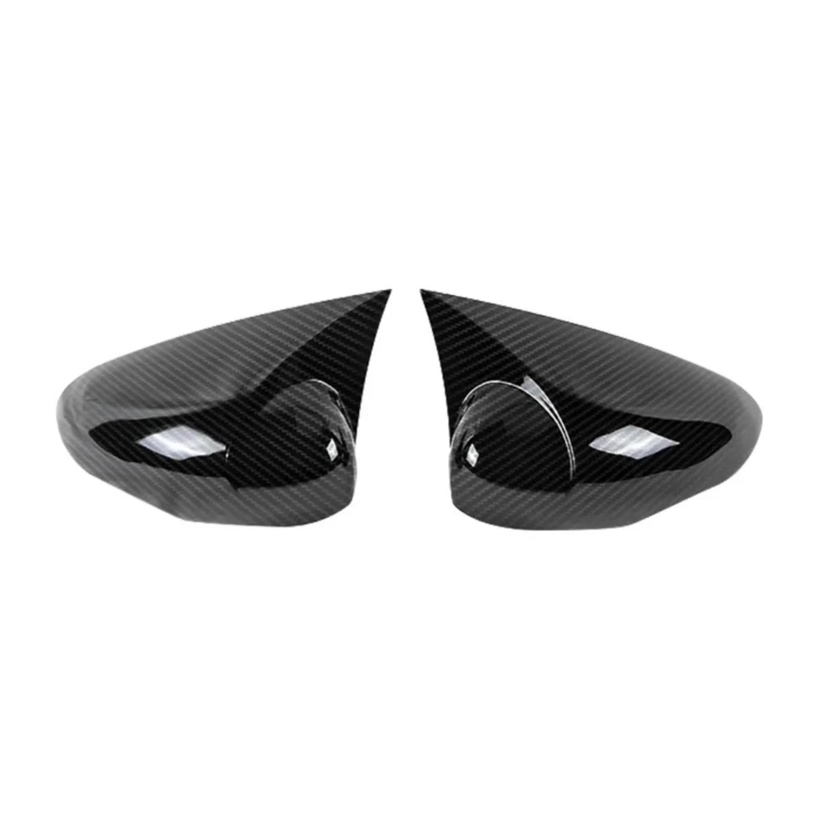 for Ford for Fiesta Mk7 2008-2017 Car Rearview Side Mirror Cover Wing Cap Sticker(Carbon Look)