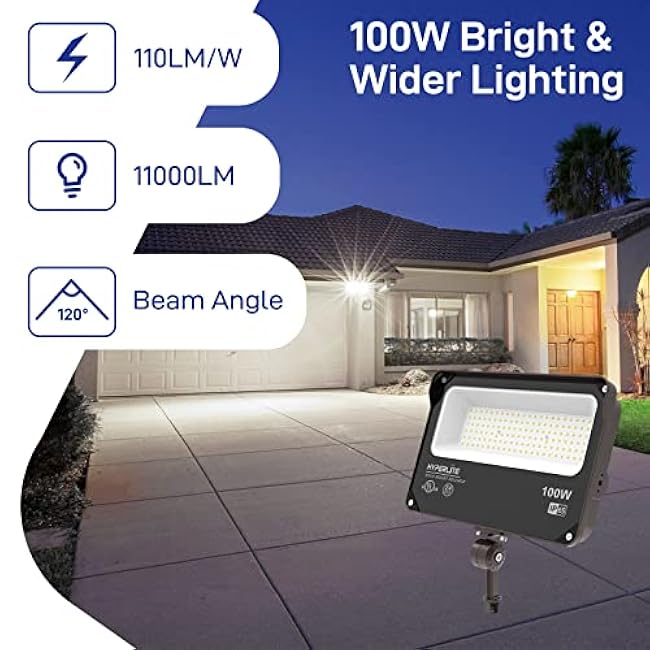 HYPERLITE LED Flood Light 100W 5000K Flood Lights Outdoor