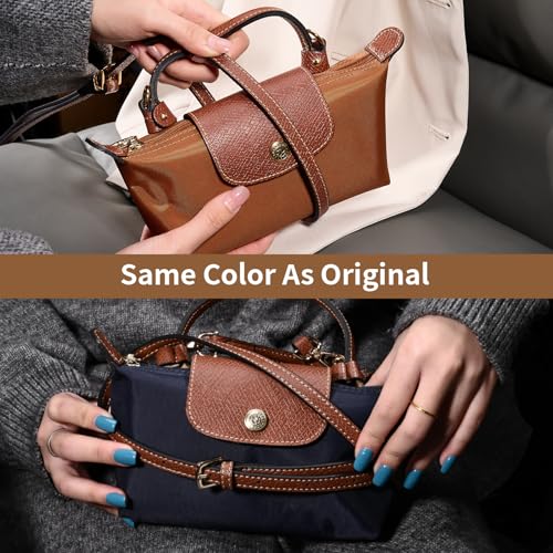 SENTEN Strap Replacement for Lonchamp Mini Bag Strap Kit, Leather Purse Shoulder Crossbody Adjustable Replacement for Women3