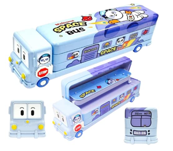 YBN Cartoon Printed School Bus Metal Pencil Box with Moving Tyres and Sharpener for Kids (Pink) (B0BT25SWC5) Amazon Price History, Amazon Price Tracker